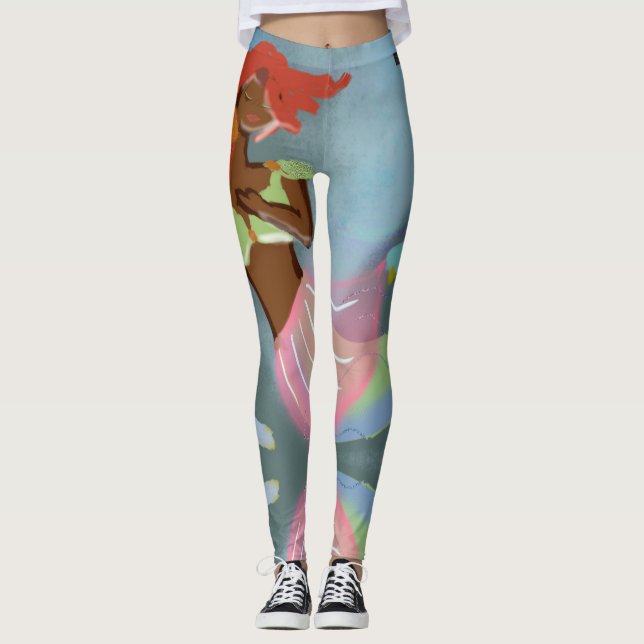 Leggings Hermosa Moda Sirenita de arte completo Leyendas de (Anverso)