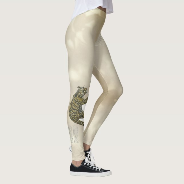 Leggings Hermosa obra de arte de leopardo nublado en peligr (Derecha)