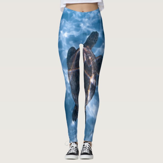 Leggings Hermosa tortuga acuática | Mejor regalo para la vi (Anverso)