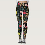 Leggings Hermosas flores coloridas y plantas botánicas<br><div class="desc">Flores sorprendentes con un patrón de flores y plantas coloridas rosas,  rojas y amarillas sobre un fondo negro. Elegante,  pero juguetón,  haciéndolas perfectas para una noche de fiesta,  concierto,  festival,  entrenamiento de yoga o vestimenta diaria.</div>