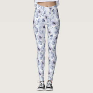 Leggings Hermosas flores de lavanda púrpura