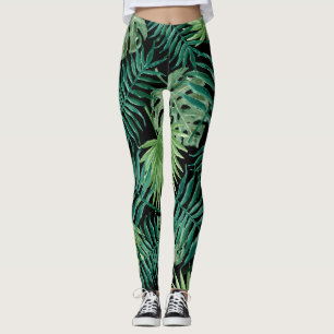 Leggings Hermosas hojas de palmera