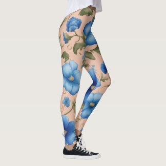 Leggings Hermosas láminas de motivos florales - Suave y est