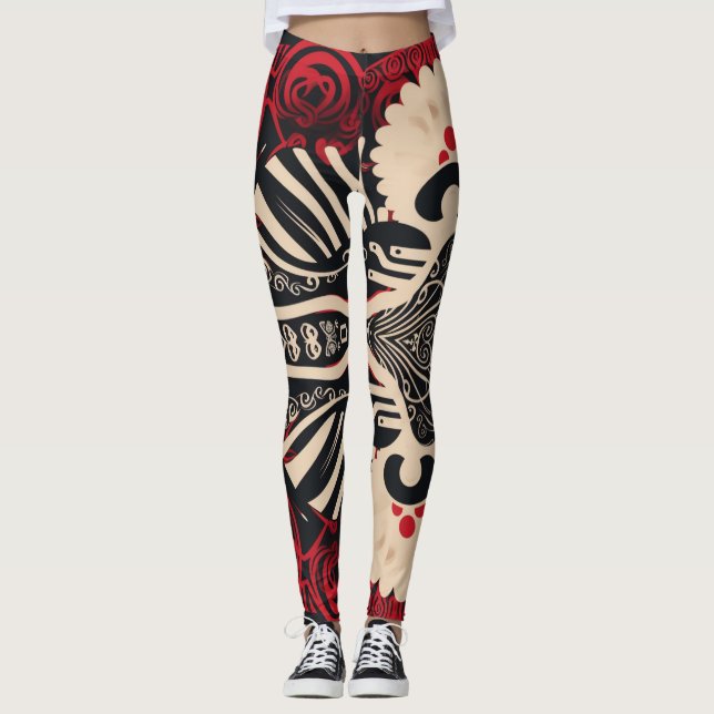 Leggings Hermosas Leggencias abstractas tradicionales (Anverso)