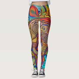 Leggings Hermosas legiones de arte abstracto tradicionales