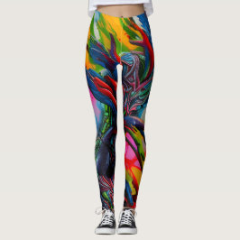 Leggings Hermosas legiones de arte abstracto tradicionales