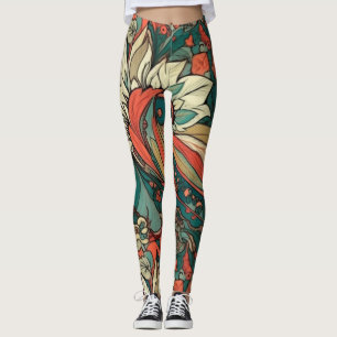 Leggings Hermosas legiones de arte abstracto tradicionales