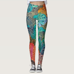 Leggings Hermosas legiones de arte abstracto tradicionales