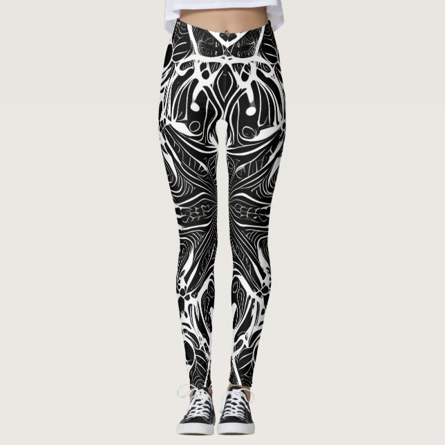 Leggings Hermosas legiones de arte abstracto tradicionales (Anverso)