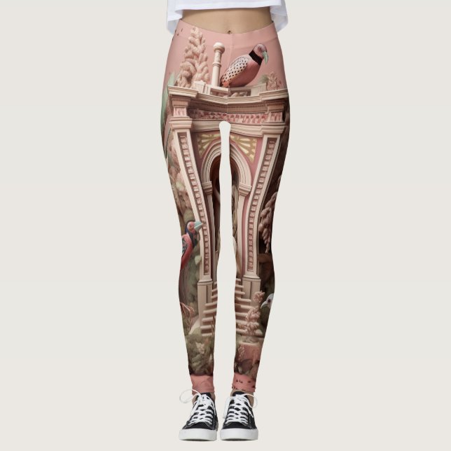 Leggings Hermosas legiones de arte abstracto tradicionales (Anverso)