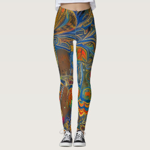 Leggings Hermosas legiones de arte abstracto tradicionales
