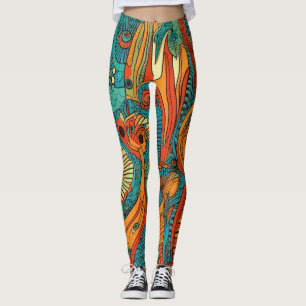 Leggings Hermosas legiones de arte abstracto tradicionales
