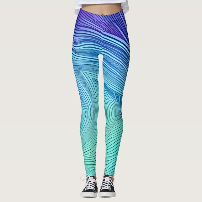Leggings Hermosas legiones de arte abstracto tradicionales (Anverso)
