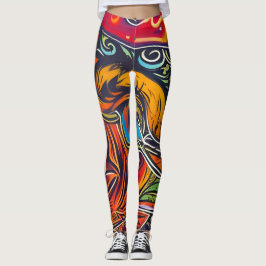 Leggings Hermosas legiones de arte abstracto tradicionales