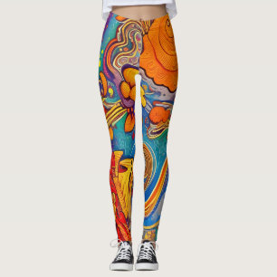Leggings Hermosas leyendas abstractas tradicionales