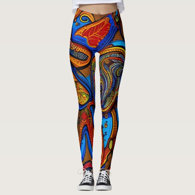 Leggings Hermosas leyendas abstractas tradicionales (Anverso)