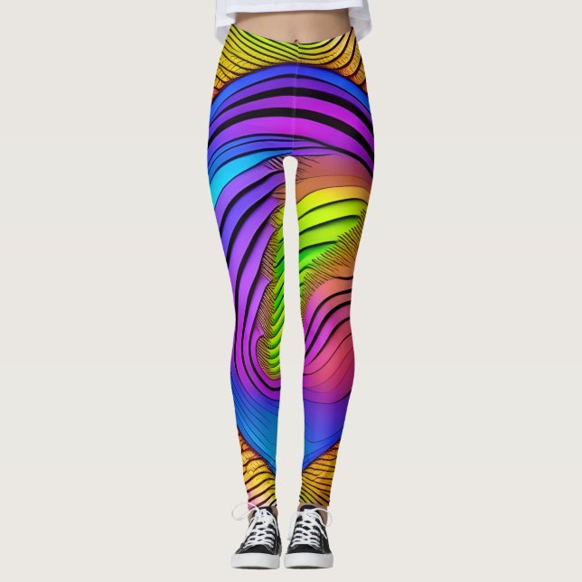 Leggings Hermosas leyendas de arte abstractas (Anverso)