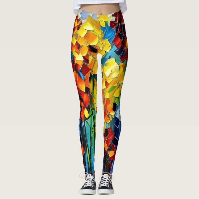 Leggings Hermosas leyendas de arte abstractas (Anverso)