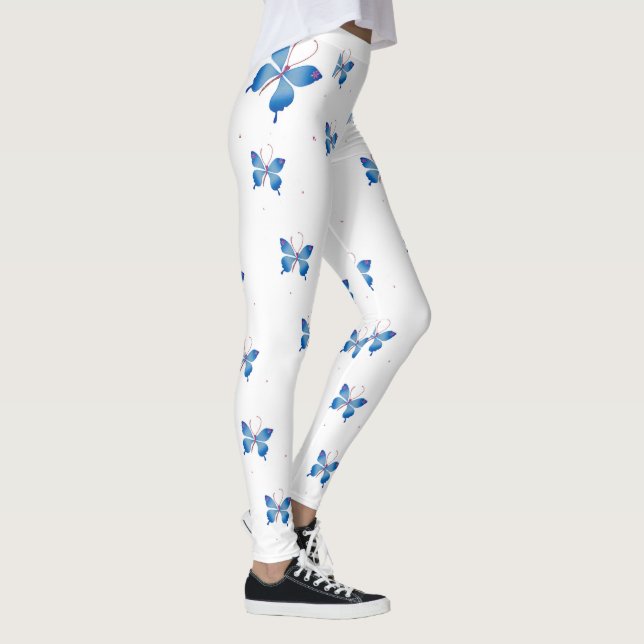 Leggings Hermosas mariposas azules infinitas: símbolo de LO (Derecha)