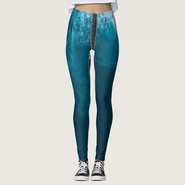Leggings Hermosas olas oceánicas (Anverso)