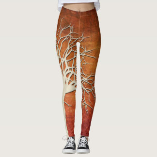 Leggings Hermosas piernas de árbol de Halloween