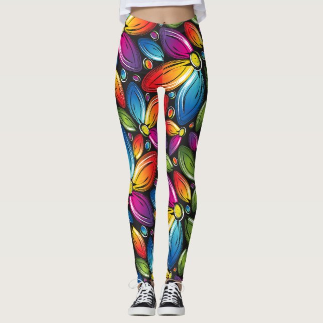 Leggings Hermosas y audaces piernas pop de Zazzle (Anverso)
