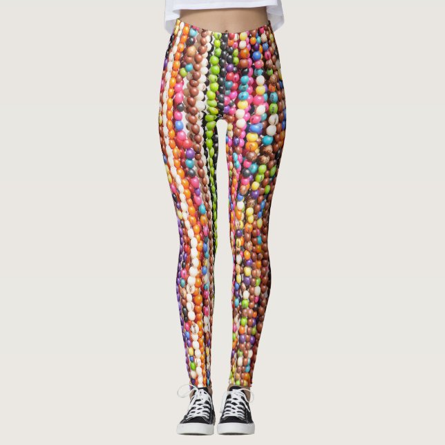 Leggings Hermoso abstracto rojo (Anverso)