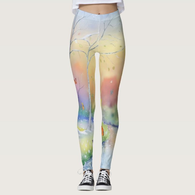 Leggings Hermoso arco iris Ajuste escénico (Anverso)
