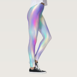 Leggings Hermoso arcoiris holográfico suave