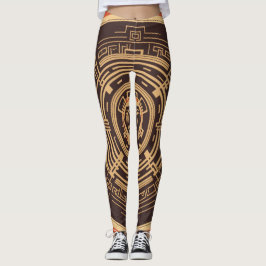 Leggings Hermoso arte abstracto tradicional