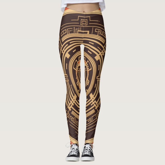 Leggings Hermoso arte abstracto tradicional (Anverso)