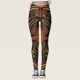 Leggings Hermoso arte abstracto tradicional