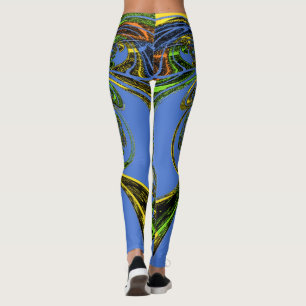 Leggings Hermoso azul asombroso de semana femenino