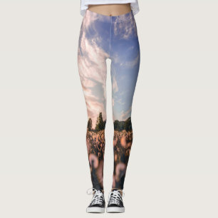 Leggings hermoso cielo sobre la llanura