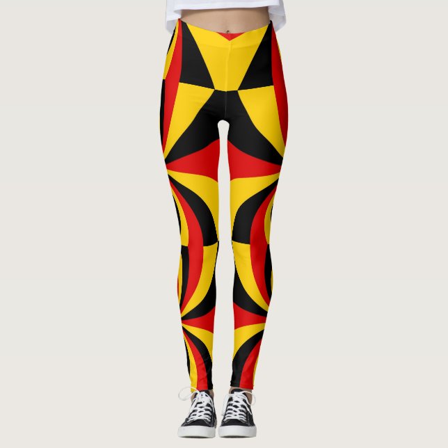 Leggings Hermoso color de bandera inspirado en Alemania (Anverso)