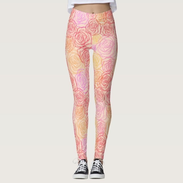 Leggings Hermoso contorno floral (Anverso)