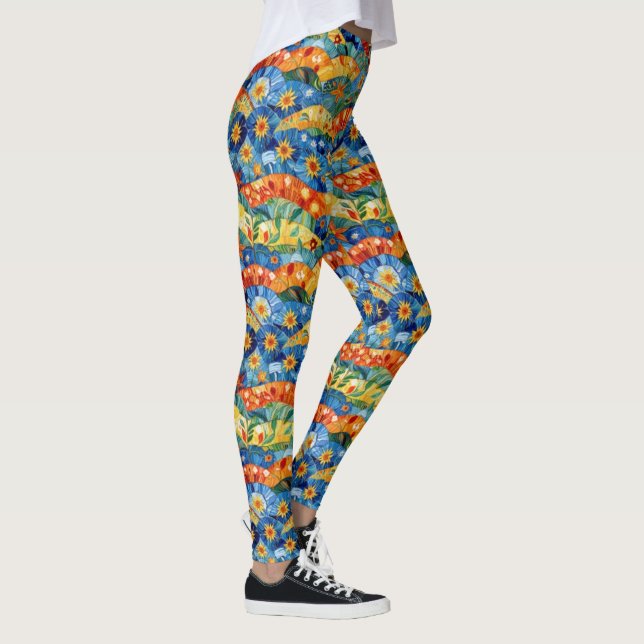 Leggings Hermoso diseño de patrón abstracto sin costuras (Derecha)
