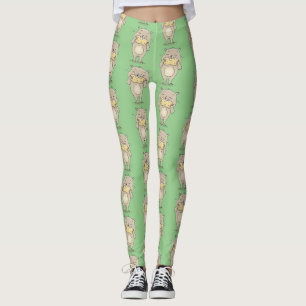 Leggings Hermoso hámster con una sonrisa alegre con cacahue