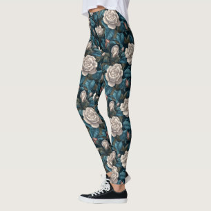 Leggings Hermoso jardín de gardenias Fluir moda gimnasio