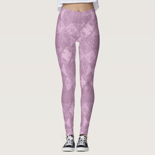 Leggings hermoso paisaje lilés tradicional (Anverso)