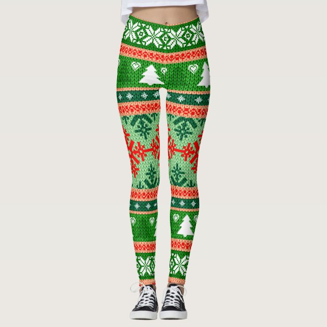 Leggings Hermoso papel tapiz para Navidades de impresión to (Anverso)