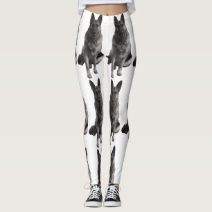 Leggings Hermoso pastor alemán blanco y negro