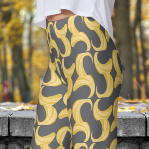 Leggings Hermoso patrón de curvas grises y doradas