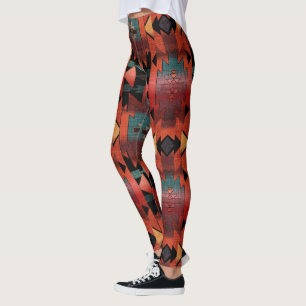 Leggings Hermoso patrón de estilo boho suroeste