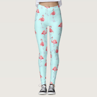 Leggings Hermoso patrón de flamencos rosados