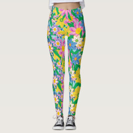 Leggings Hermoso patrón de flores