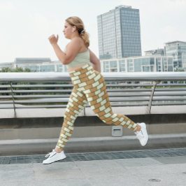 Leggings Hermoso patrón de ladrillo yoga entrenamiento de p