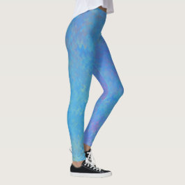 Leggings Hermoso patrón de mármol azul cerúleo