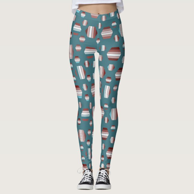 Leggings Hermoso patrón de verano (Anverso)