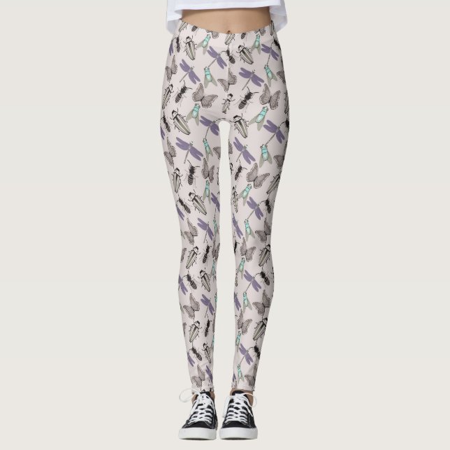 Leggings Hermoso patrón floral (Anverso)